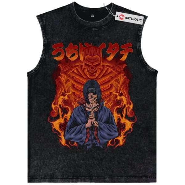 Skull Itachi Uchiha Tank Top, Naruto Tank Top, Anime Tank Top, Vintage Tank Top
