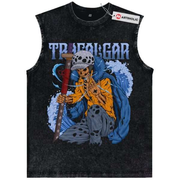 Skull Trafalgar D Water Law Tank Top, One Piece Tank Top, Anime Tank Top, Vintage Tank Top