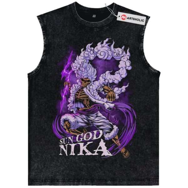 Sun God Nika - Monkey D Luffy Tank Top, One Piece Tank Top, Anime Tank Top, Vintage Tank Top