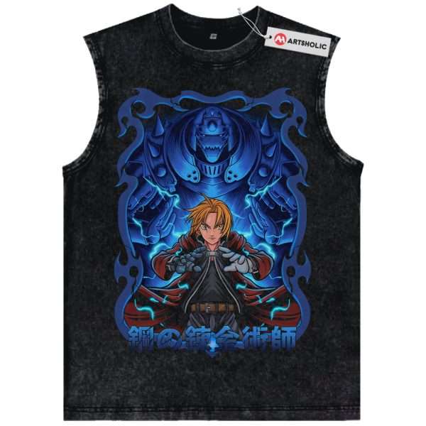 Alphonse vs Edward Elric Tank Top, Fullmetal Alchemist Tank Top, Anime Tank Top, Vintage Tank Top