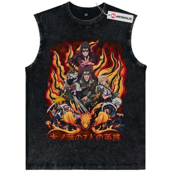 Team Hokage Tank Top, Naruto Tank Top, Anime Tank Top, Vintage Tank Top