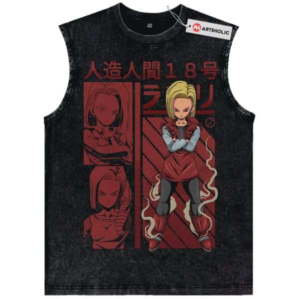 Android 18 Tank Top, Dragon Ball Tank Top, Anime Tank Top, Vintage Tank Top