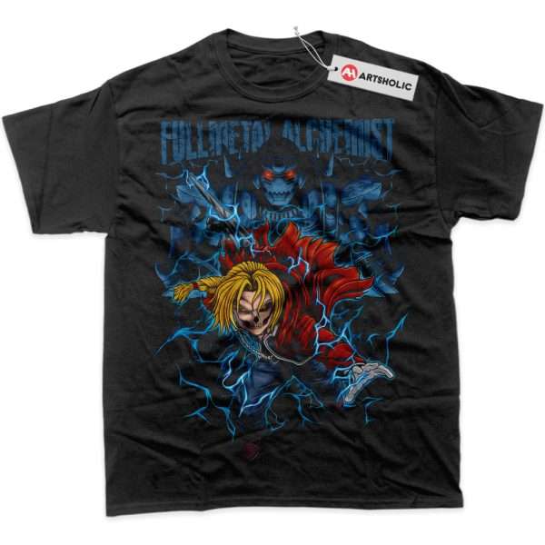 Skull Alphonse vs Edward Elric Shirt, Fullmetal Alchemist Shirt, Anime Shirt, Graphic T-Shirt