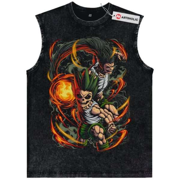 Skull Gon Freecss Tank Top, Hunter x Hunter Tank Top, HxH Tank Top, Anime Tank Top, Vintage Tank Top