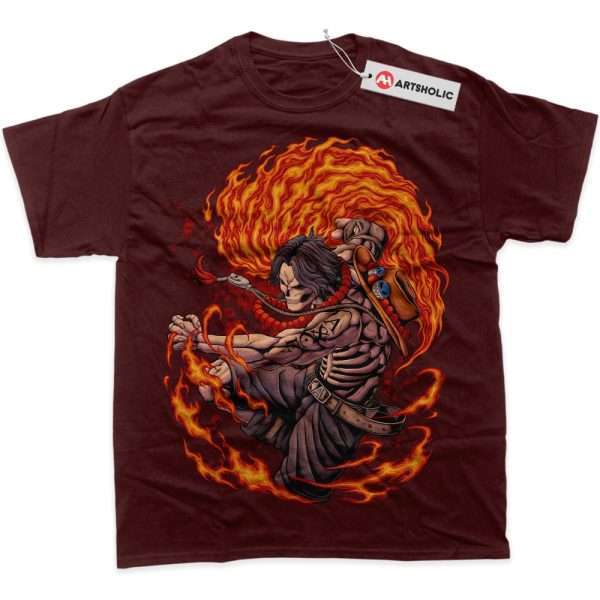 Skeleton Portgas D Ace Shirt, One Piece Shirt, Anime Shirt, Graphic Tee