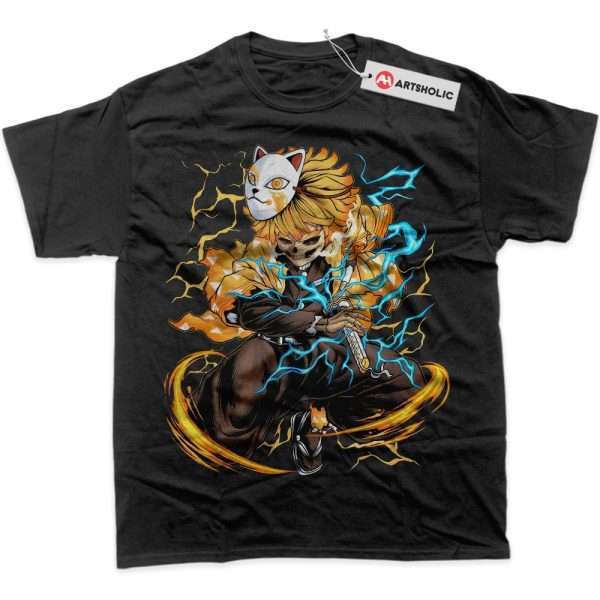 Skeleton Zenitsu Agatsuma Shirt, Demon Slayer Shirt, Anime Shirt, Graphic T-Shirt
