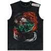 Skeleton Tanjiro Kamado Tank Top, Demon Slayer Tank Top, Anime Tank Top, Vintage Tank Top