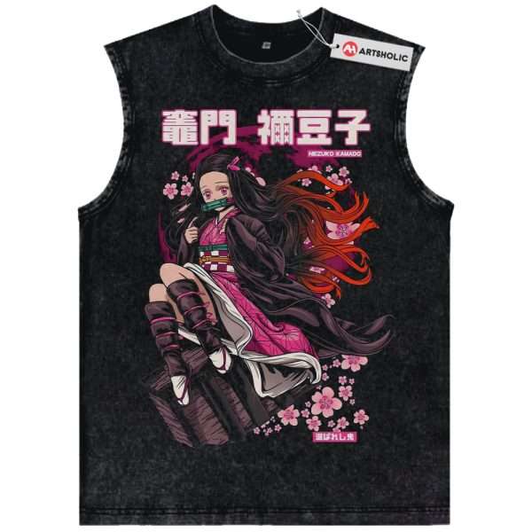 Nezuko Kamado Tank Top, Demon Slayer Tank Top, Anime Tank Top, Vintage Tank Top