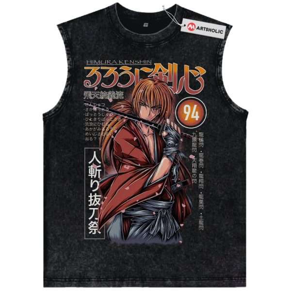 Himura Kenshin Tank Top, Rurouni Kenshin Tank Top, Anime Tank Top, Vintage Tank Top