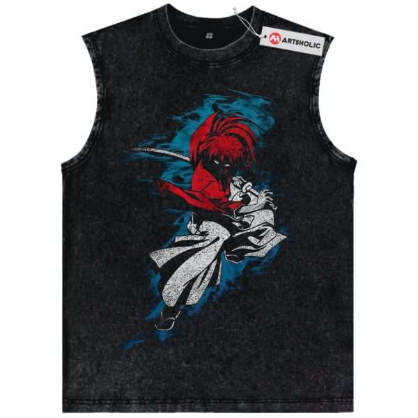 Himura Kenshin Tank Top, Rurouni Kenshin Tank Top, Anime Tank Top, Vintage Tank Top