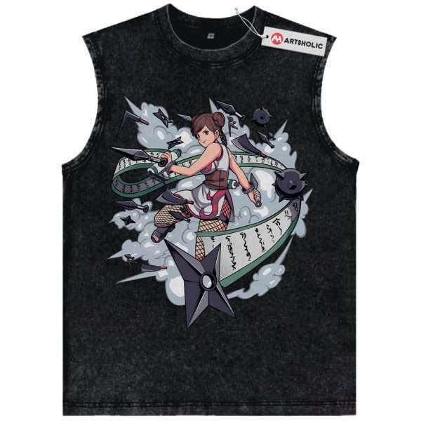 Tenten Tank Top, Naruto Tank Top, Anime Tank Top, Vintage Tank Top