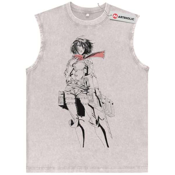 Mikasa Ackerman Tank Top, Attack On Titan Tank Top, AOT Tank Top, Anime Tank Top, Vintage Tank Top