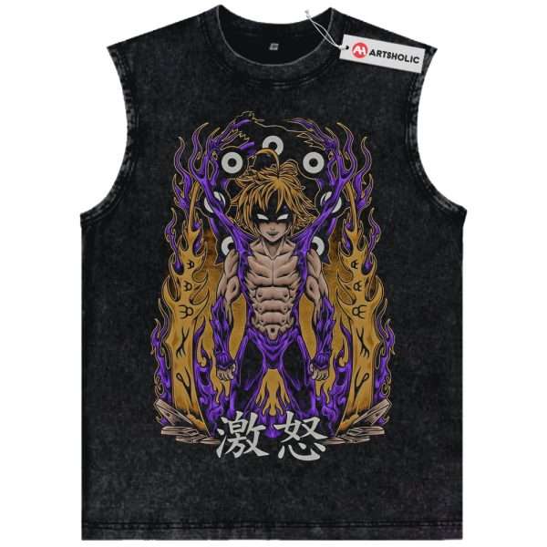 Meliodas Tank Top, Seven Deadly Sins Tank Top, Anime Tank Top, Vintage Tank Top