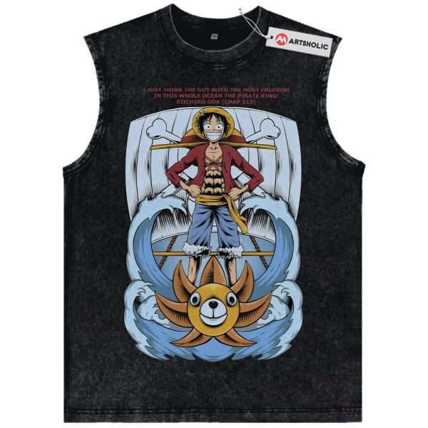 Monkey D Luffy Tank Top, One Piece Tank Top, Anime Tank Top, Vintage Tank Top