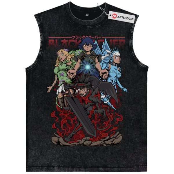 Black Clover Tank Top, Anime Tank Top, Vintage Tank Top