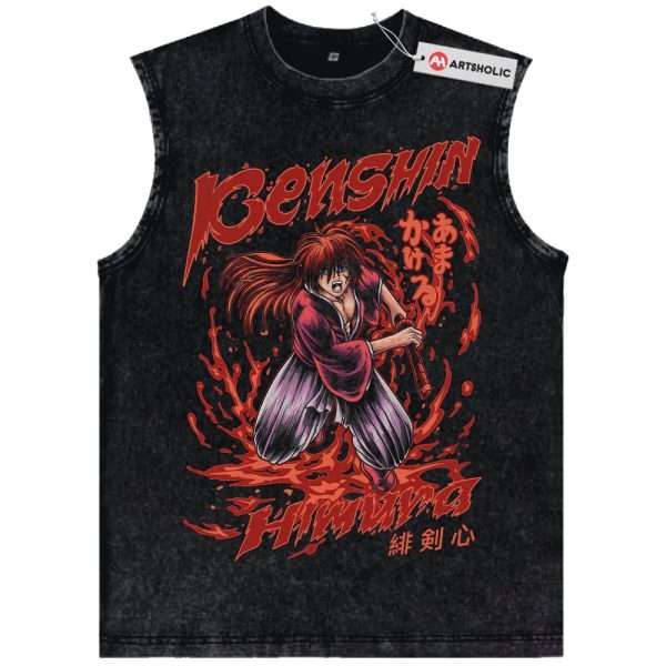 Kenshin Himura Tank Top, Rurouni Kenshin Tank Top, Anime Tank Top, Vintage Tank Top