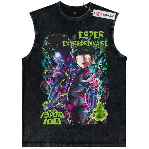 Shigeo Kageyama Tank Top, Mob Psycho 100 Tank Top, Anime Tank Top, Vintage Tank Top