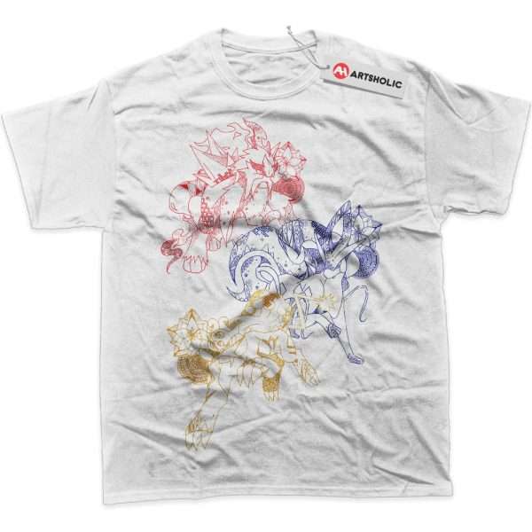 Raikou, Entei, Suicune Shirt, Anime Graphic T-Shirt