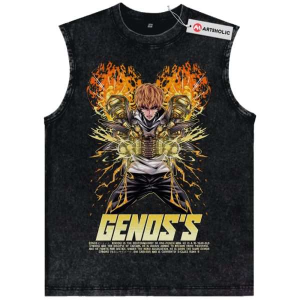 Genos Tank Top, One Punch Man Tank Top, Anime Tank Top, Vintage Tank Top