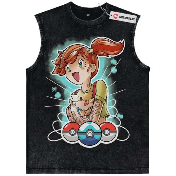 Misty vs Togepi Tank Top, Pokemon Tank Top, Anime Tank Top, Vintage Tank Top