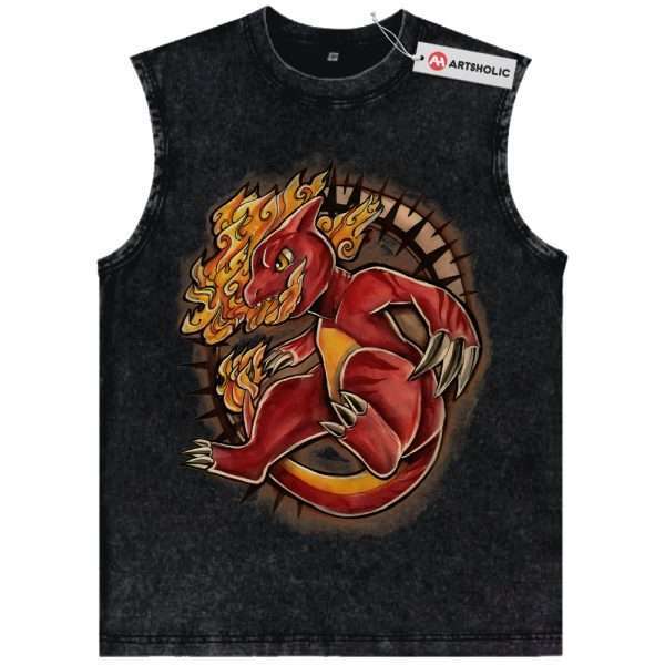 Charmeleon Tank Top, Pokemon Tank Top, Anime Tank Top, Vintage Tank Top