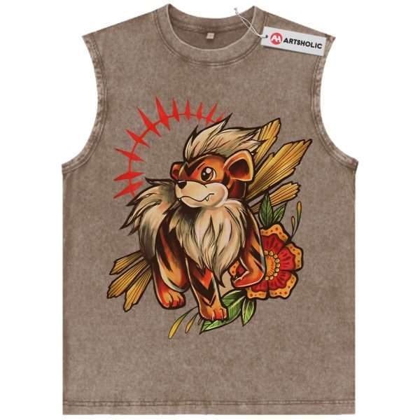 Growlithe Tank Top, Pokemon Tank Top,Anime Tank Top, Vintage Tank Top