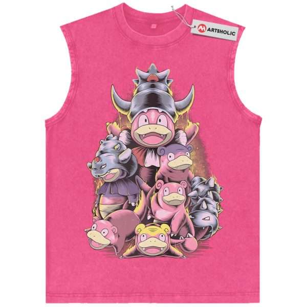 Slowpoke Tank Top, Slowbro Tank Top, Slowking Tank Top, Pokemon Tank Top, Anime Tank Top, Vintage Tank Top