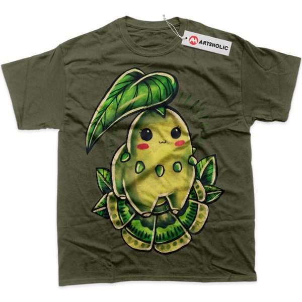 Chikorita Shirt, Pokemon Shirt, Anime Shirt, Graphic Tee