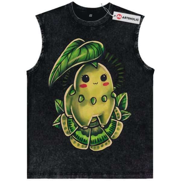 Chikorita Tank Top, Pokemon Tank Top, Anime Tank Top, Vintage Tank Top