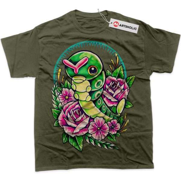 Caterpie Shirt, Pokemon Shirt, Anime Shirt, Graphic Tee