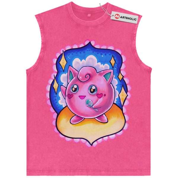 Jigglypuff Tank Top, Pokemon Tank Top, Anime Tank Top, Vintage Tank Top