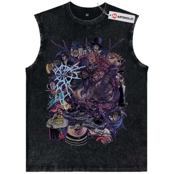 Blackbeard Pirates Tank Top, One Piece Tank Top, Anime Tank Top, Vintage Tank Top