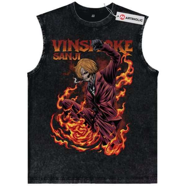 Skull Vinsmoke Sanji Tank Top, One Piece Tank Top, Anime Tank Top, Vintage Tank Top