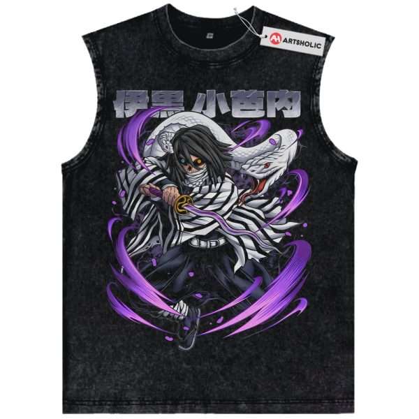 Obanai Iguro Tank Top, Demon Slayer Tank Top, Anime Tank Top, Vintage Tank Top
