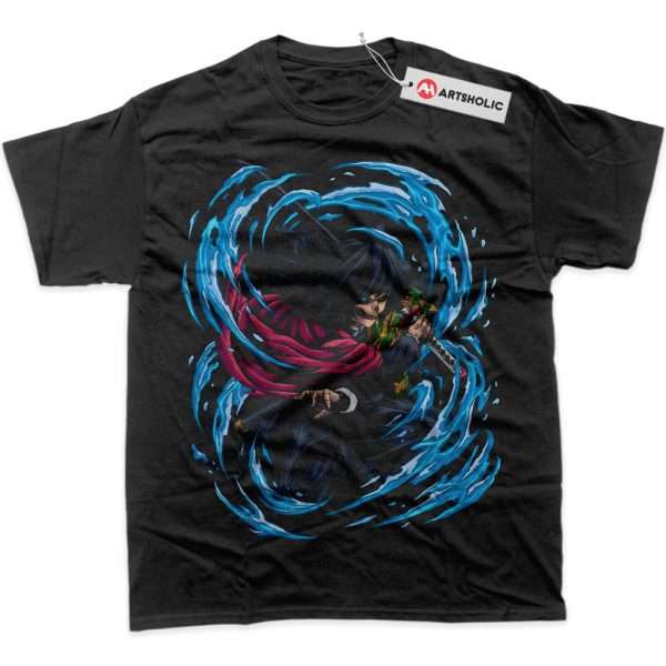 Skull Giyu Tomioka Shirt, Demon Slayer Shirt, Anime Shirt, Graphic T-Shirt
