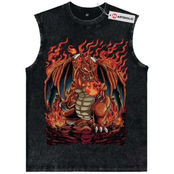 Charizard Tank Top, Pokemon Tank Top, Anime Tank Top, Vintage Tank Top