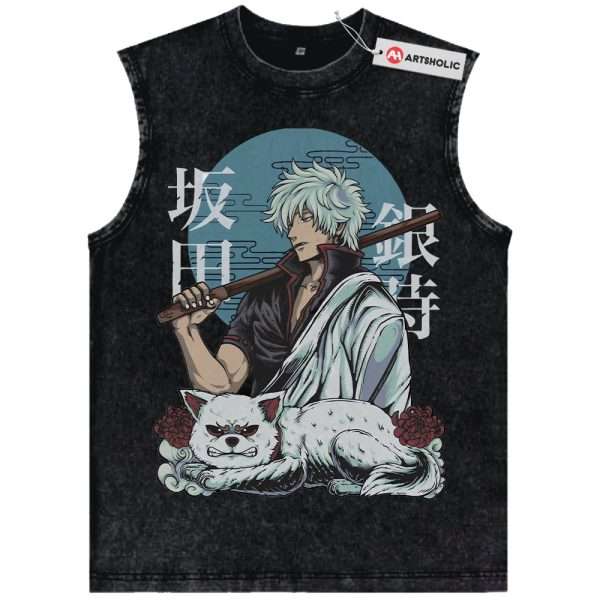 Gintoki Sakata Tank Top, Gintama Tank Top, Anime Tank Top, Vintage Tank Top