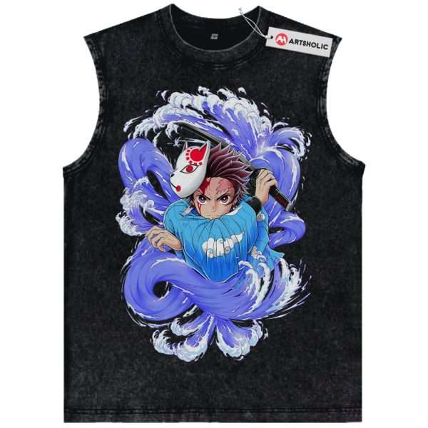 Tanjiro Kamado Tank Top, Demon Slayer Tank Top, Anime Tank Top, Vintage Tank Top