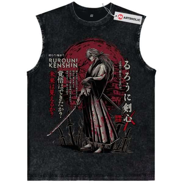 Kenshin Himura Tank Top, Rurouni Kenshin Tank Top, Anime Tank Top, Vintage Tank Top