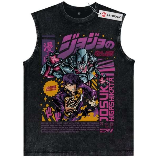 Josuke Higashikata Tank Top, JoJo's Bizarre Adventure Tank Top, Anime Tank Top, Vintage Tank Top