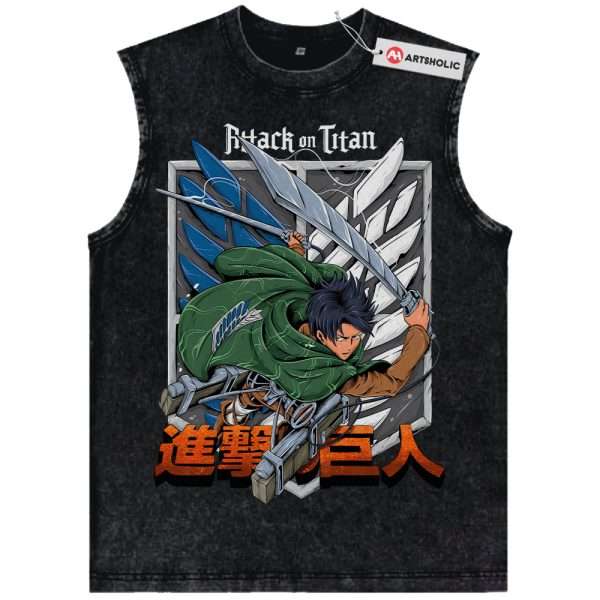 Levi Ackerman Tank Top, Attack On Titan Tank Top, AOT Tank Top, Anime Tank Top, Vintage Tank Top