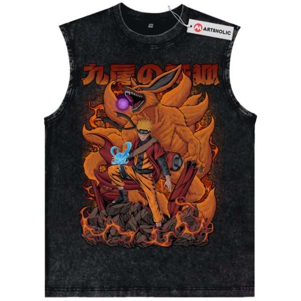 Kurama Tank Top, Naruto Tank Top, Anime Tank Top, Vintage Tank Top