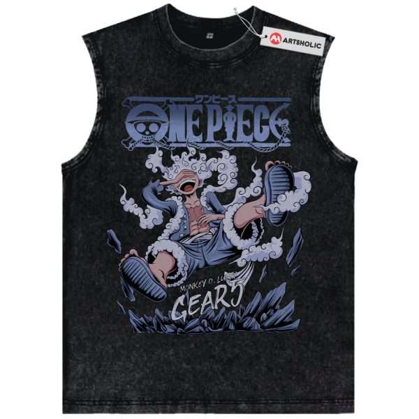 Monkey D Luffy Gear 5 Tank Top, One Piece Tank Top, Anime Tank Top, Vintage Tank Top