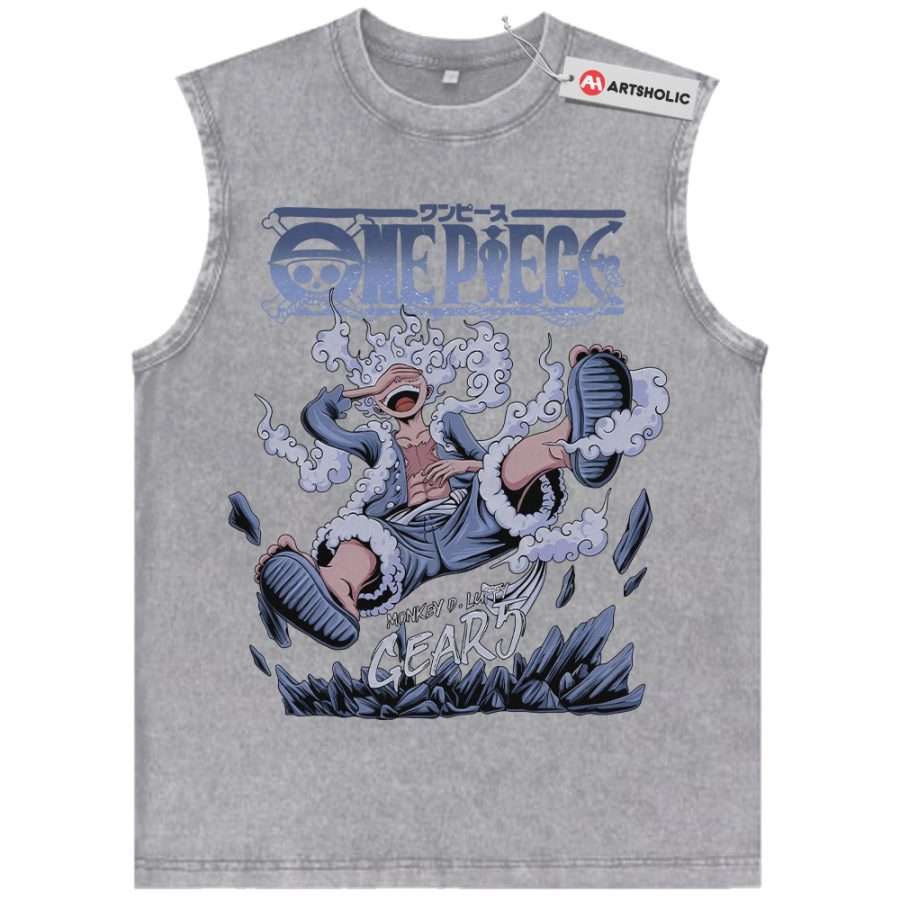 Monkey D Luffy Gear 5 Tank Top, One Piece Tank Top, Anime Tank Top