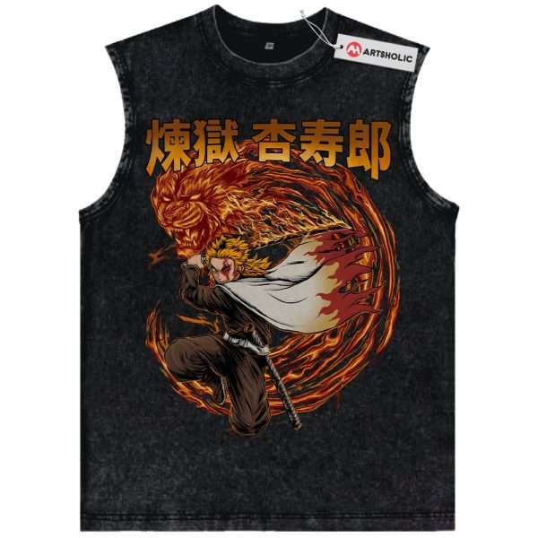 Kyojuro Rengoku Tank Top, Demon Slayer Tank Top, Anime Tank Top, Vintage Tank Top