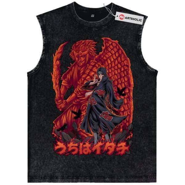 Itachi Uchiha Tank Top, Akatsuki Tank Top, Naruto Tank Top, Anime Tank Top, Vintage Tank Top