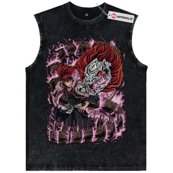Renji Abarai Tank Top, Bleach Tank Top, Anime Tank Top, Vintage Tank Top