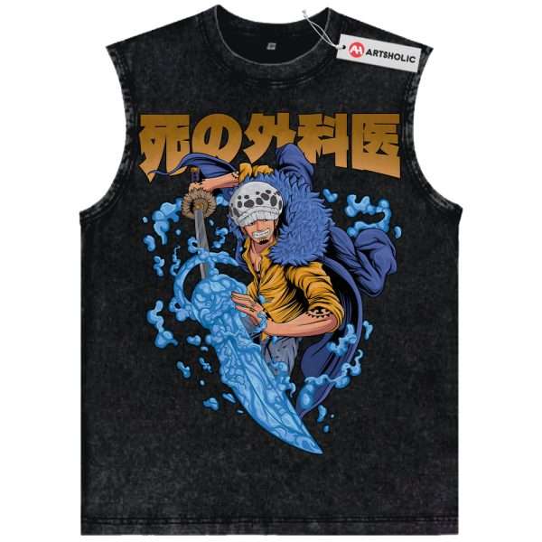 Trafalgar D Water Law Tank Top, One Piece Tank Top, Anime Tank Top, Vintage Tank Top