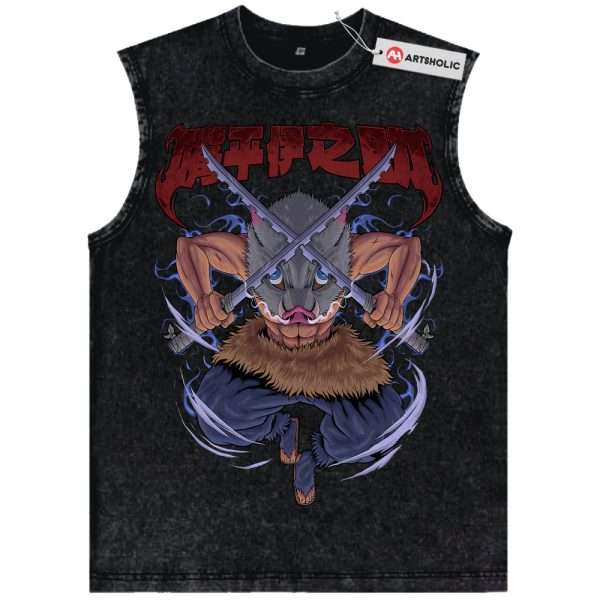Inosuke Hashibira Tank Top, Demon Slayer Tank Top, Anime Tank Top, Vintage Tank Top