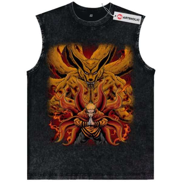 Kurama Tank Top, Naruto Uzumaki Tank Top, Anime Tank Top, Vintage Tank Top